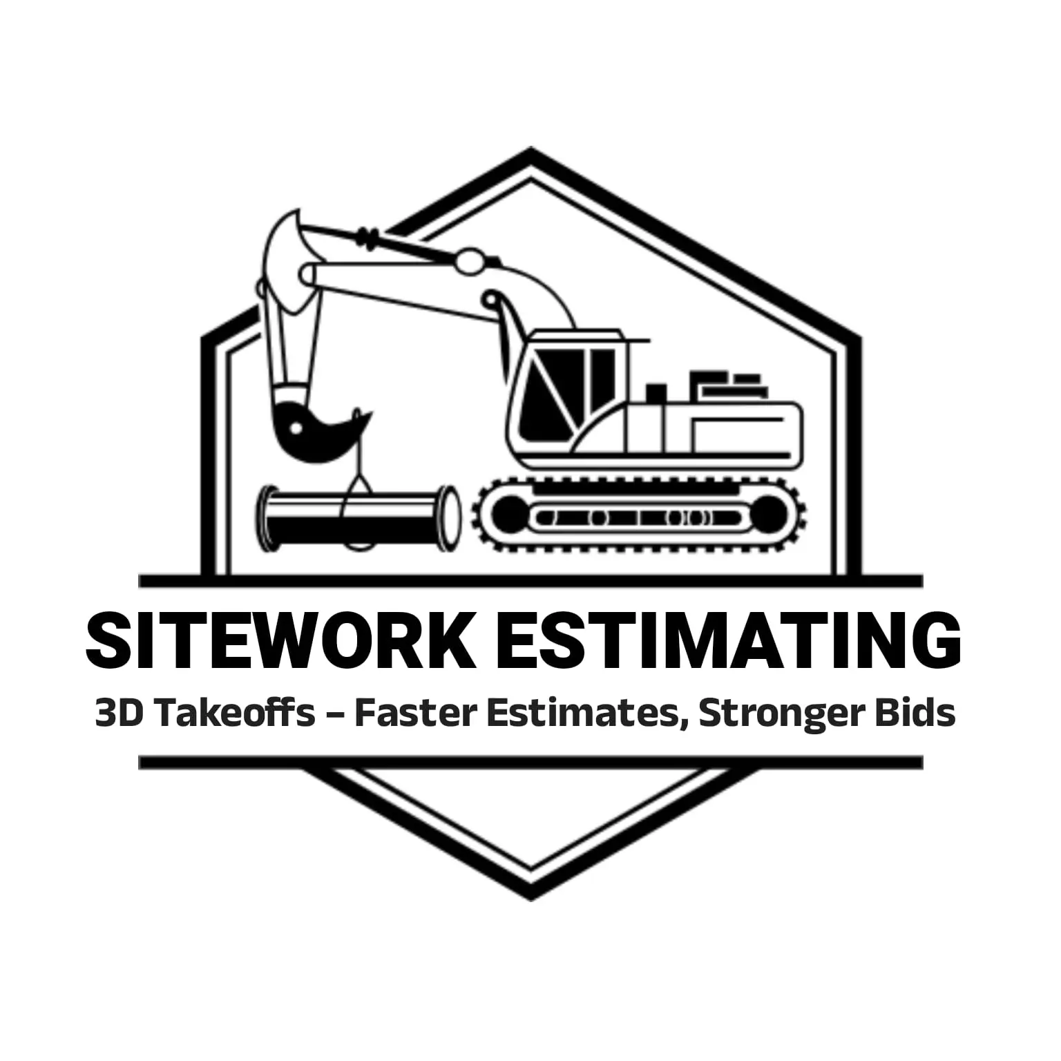 black and white website logo