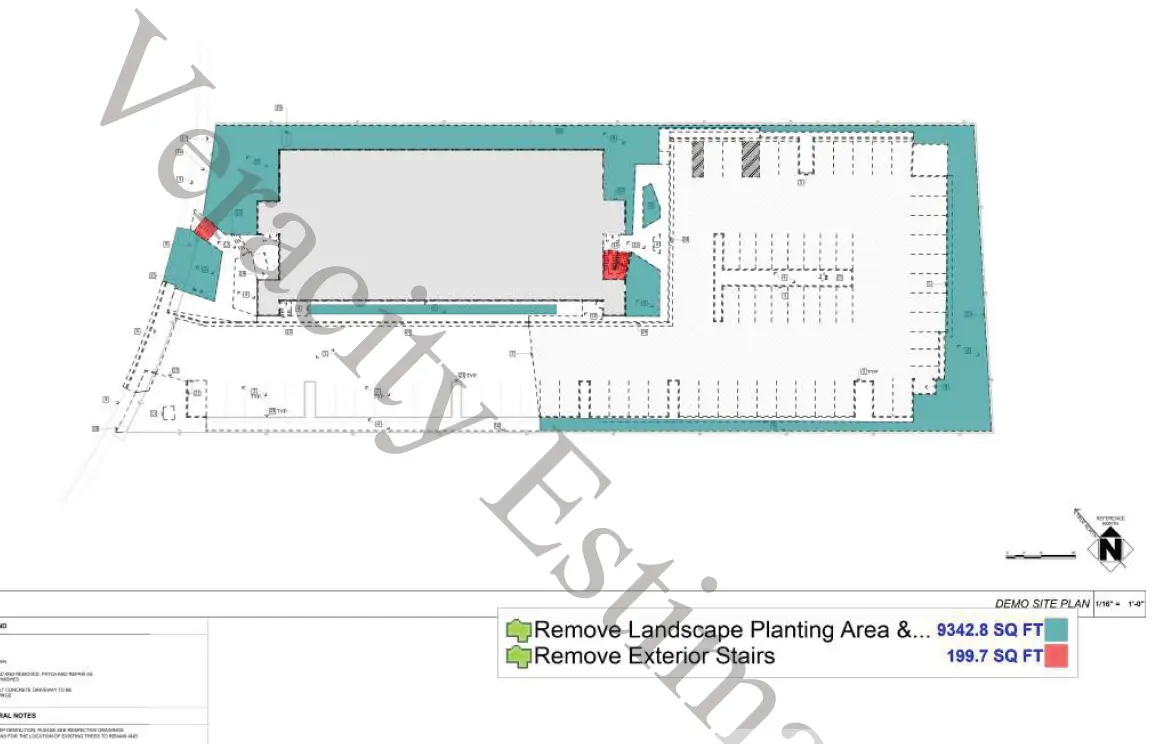 demolition estimate annotated working drawings